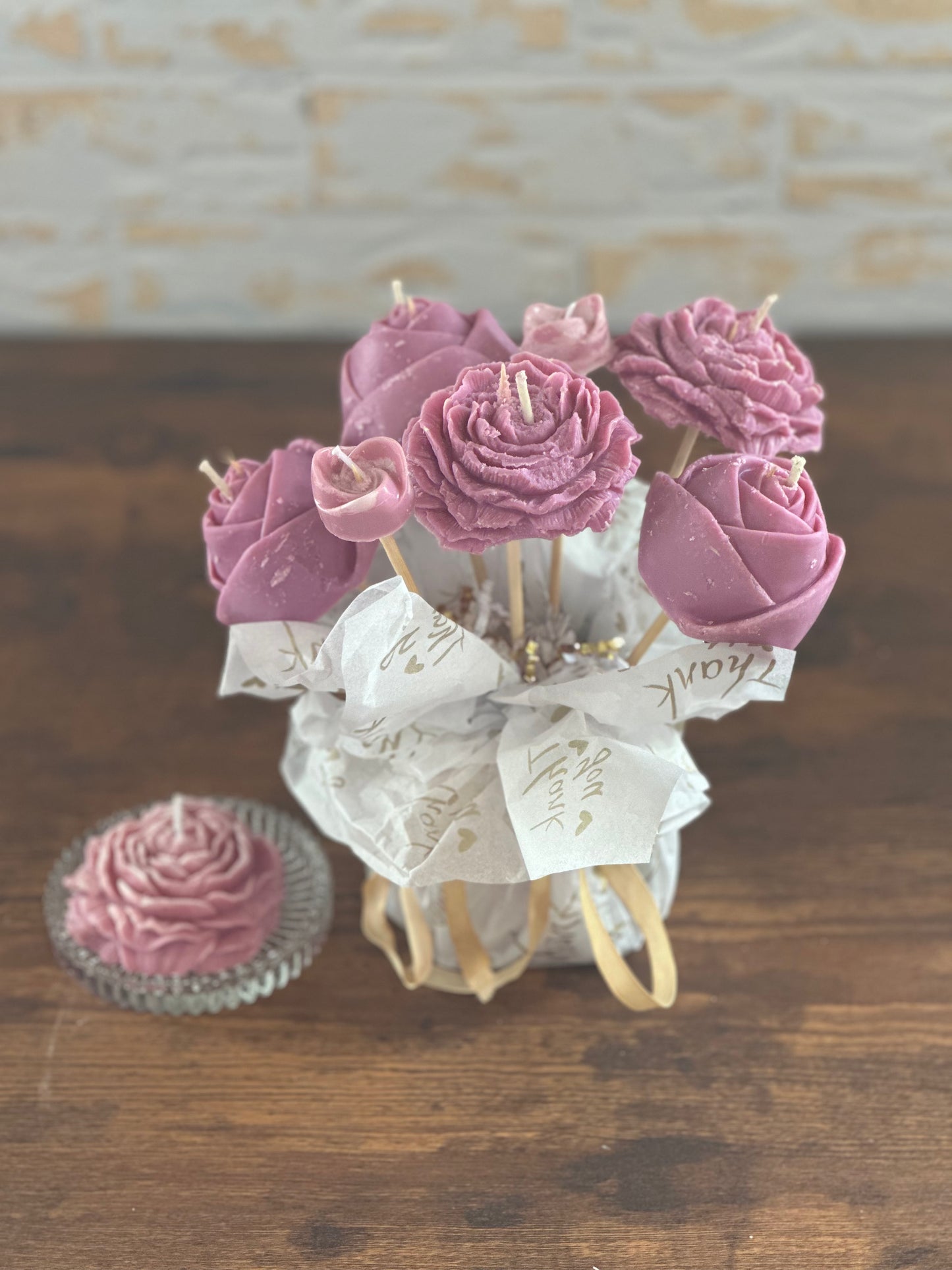 Petals of Love – Handbag Candle Bouquet