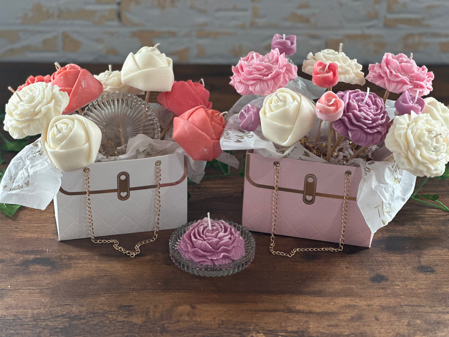 Petals of Love – Handbag Candle Bouquet