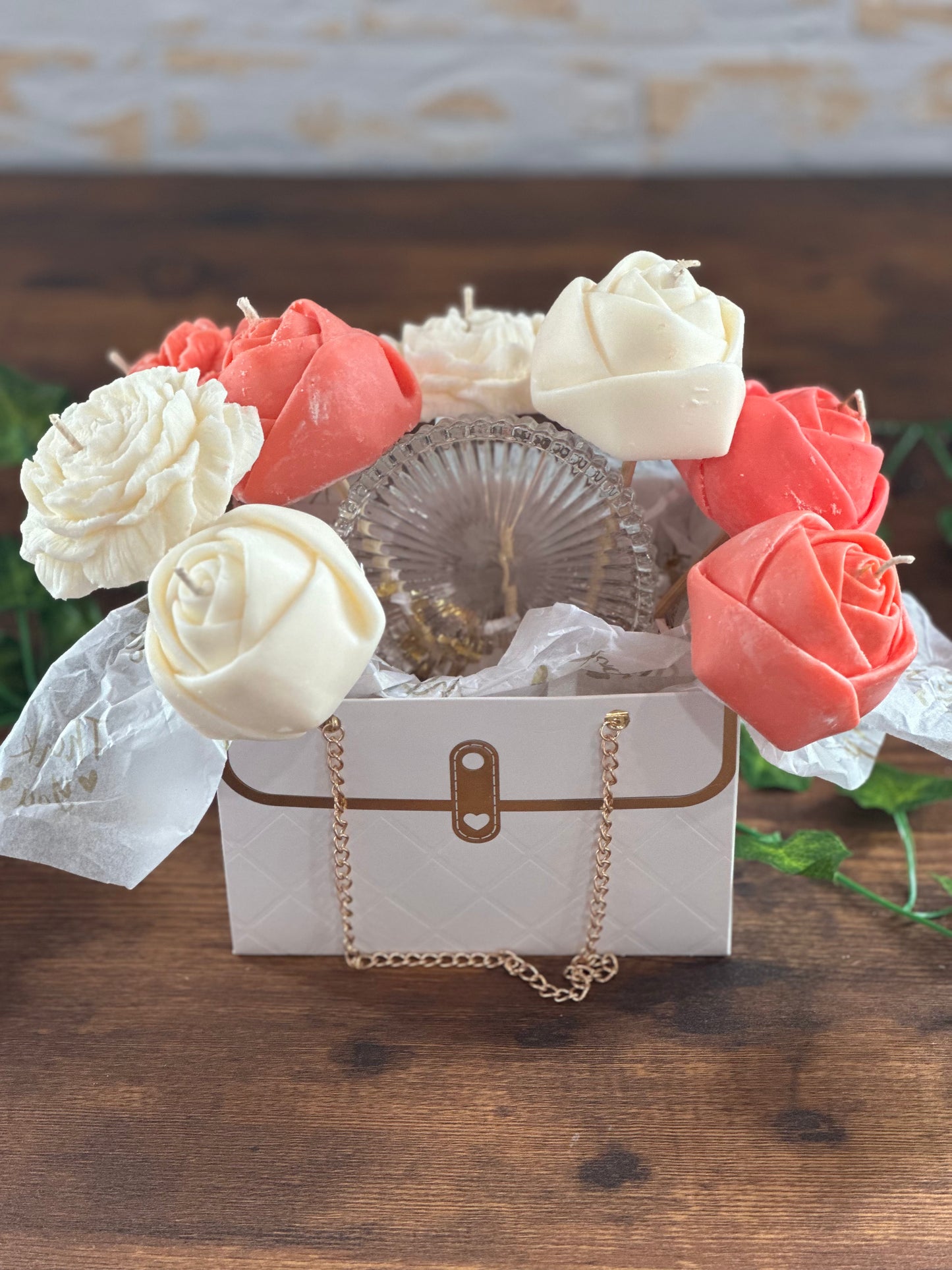 Petals of Love – Handbag Candle Bouquet