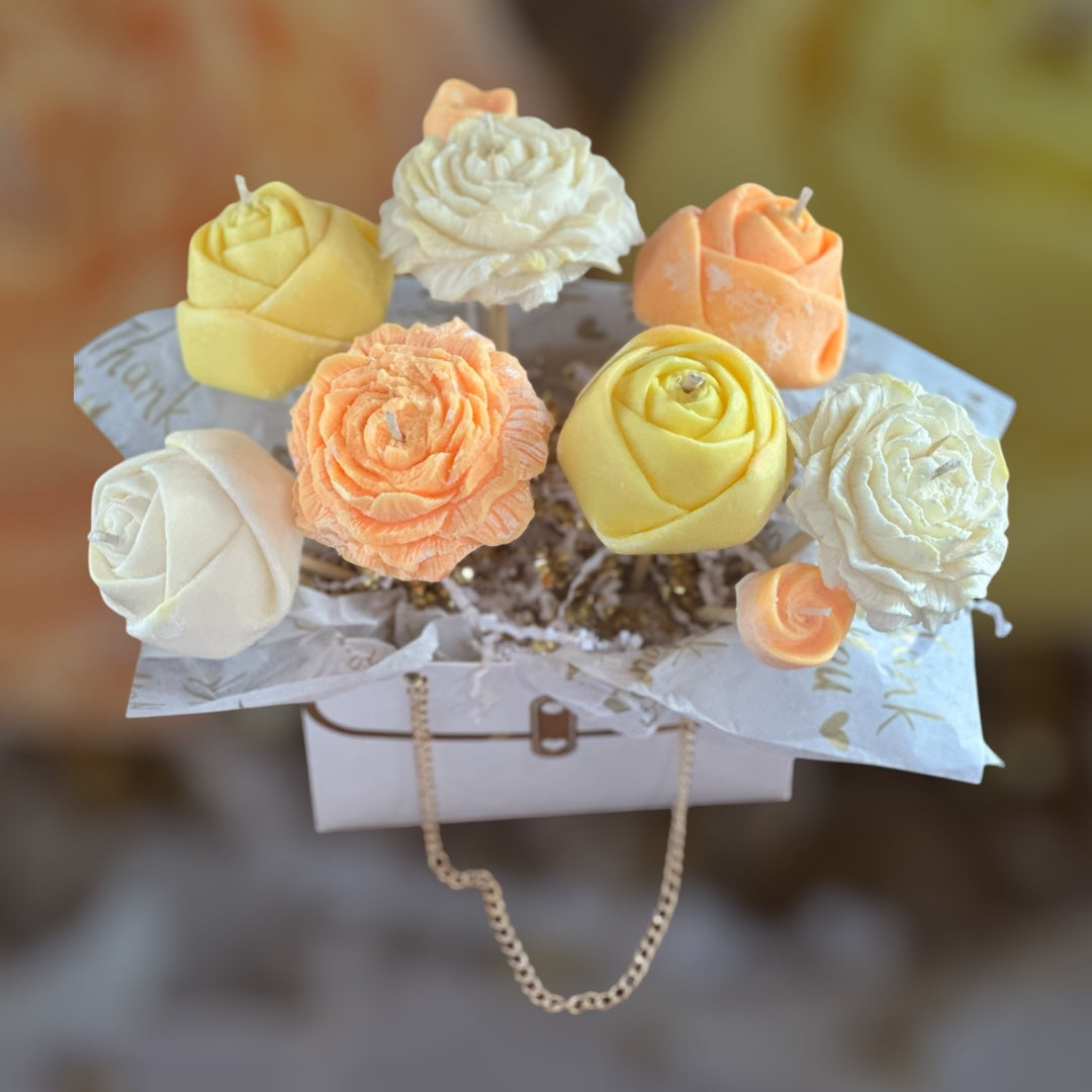 Petals of Love – Handbag Candle Bouquet