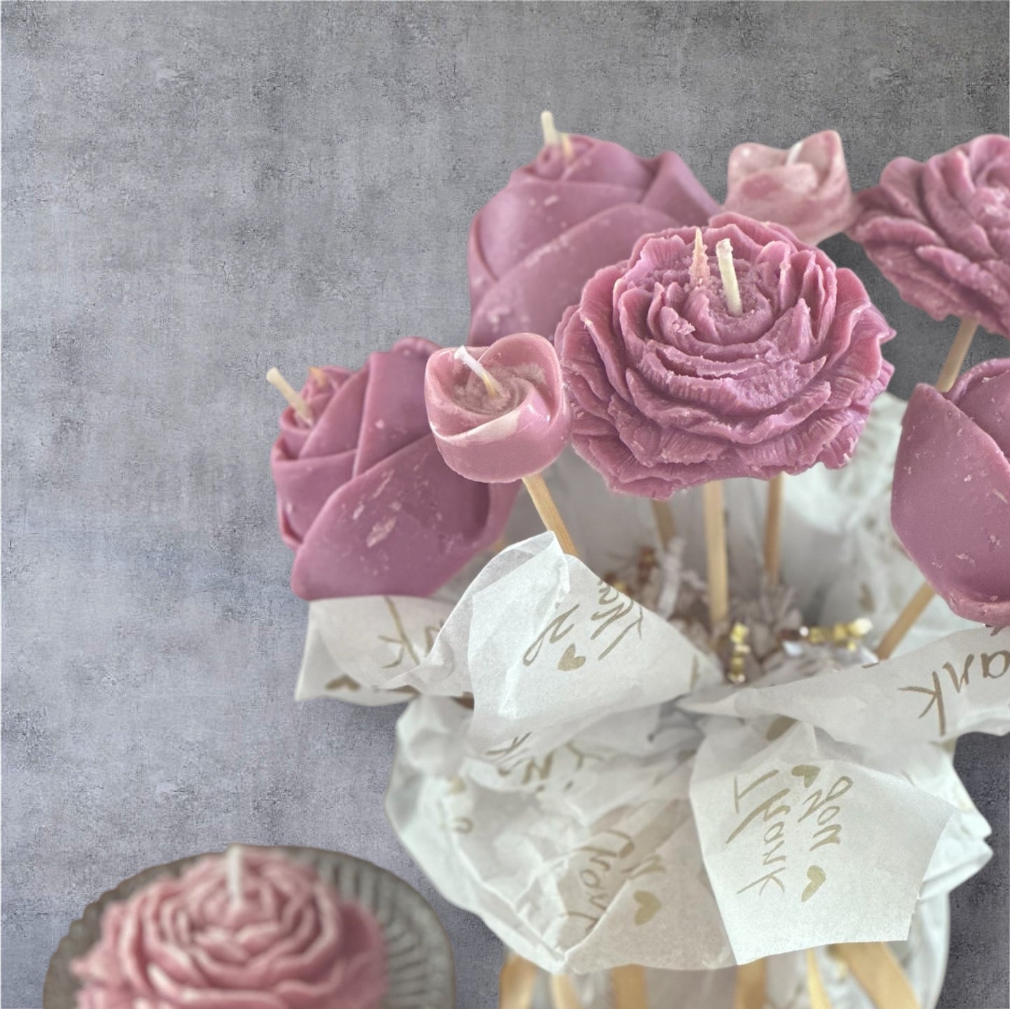Petals of Love – Handbag Candle Bouquet