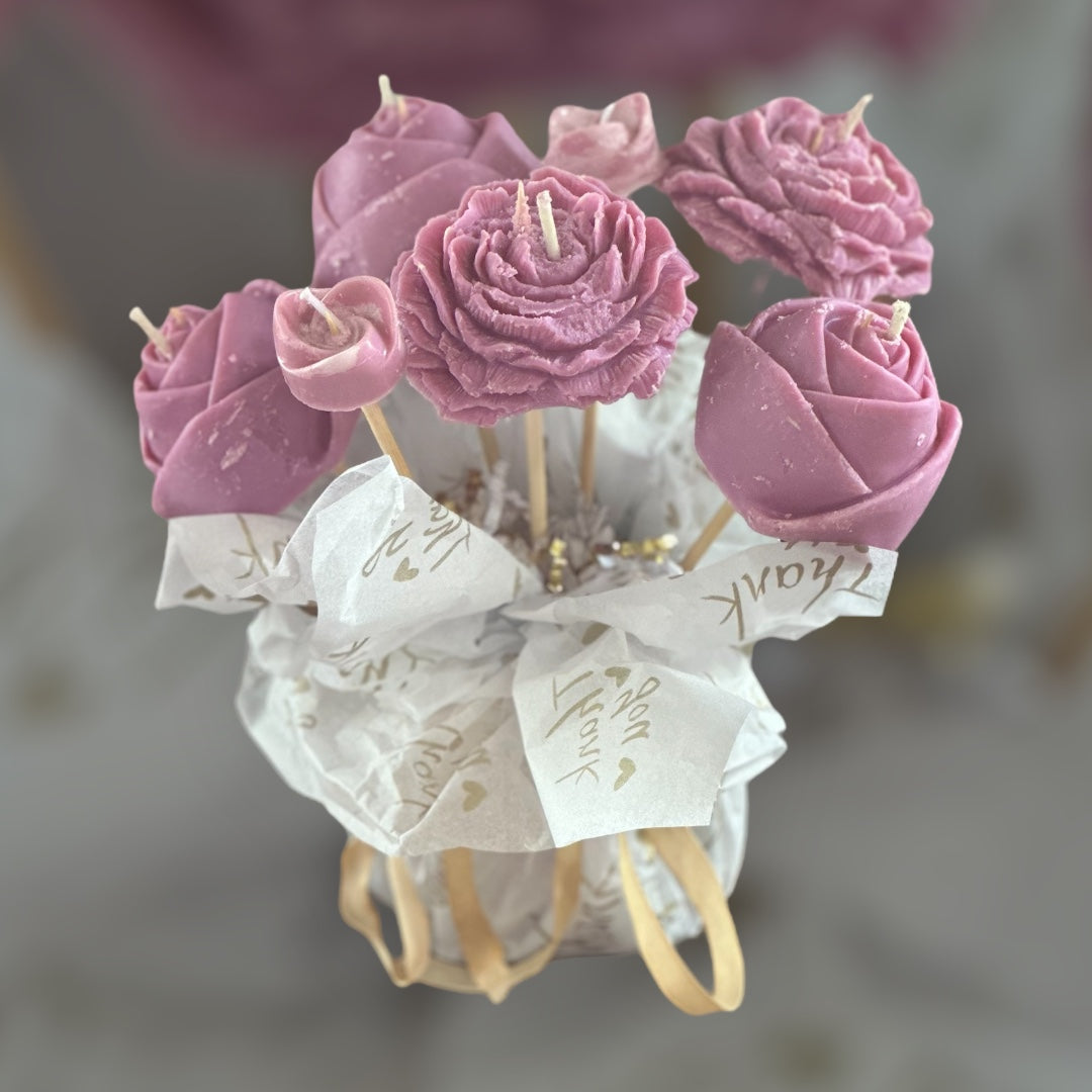 Petals of Love – Handbag Candle Bouquet