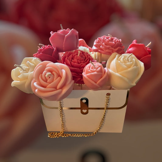 Petals of Love – Handbag Candle Bouquet
